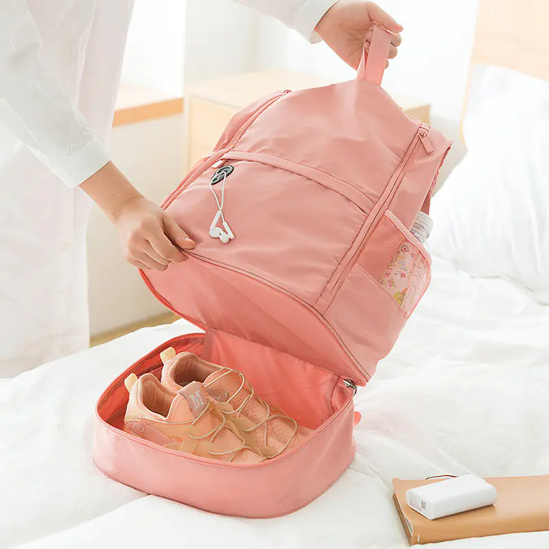 Backpack with Memory Fabric for Gym Clothes