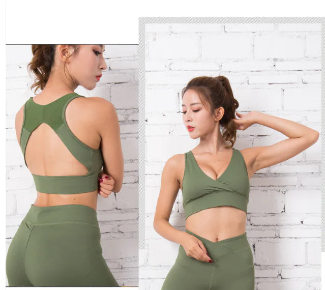 Quick-Dry Women's Sports Bra and Yoga Top