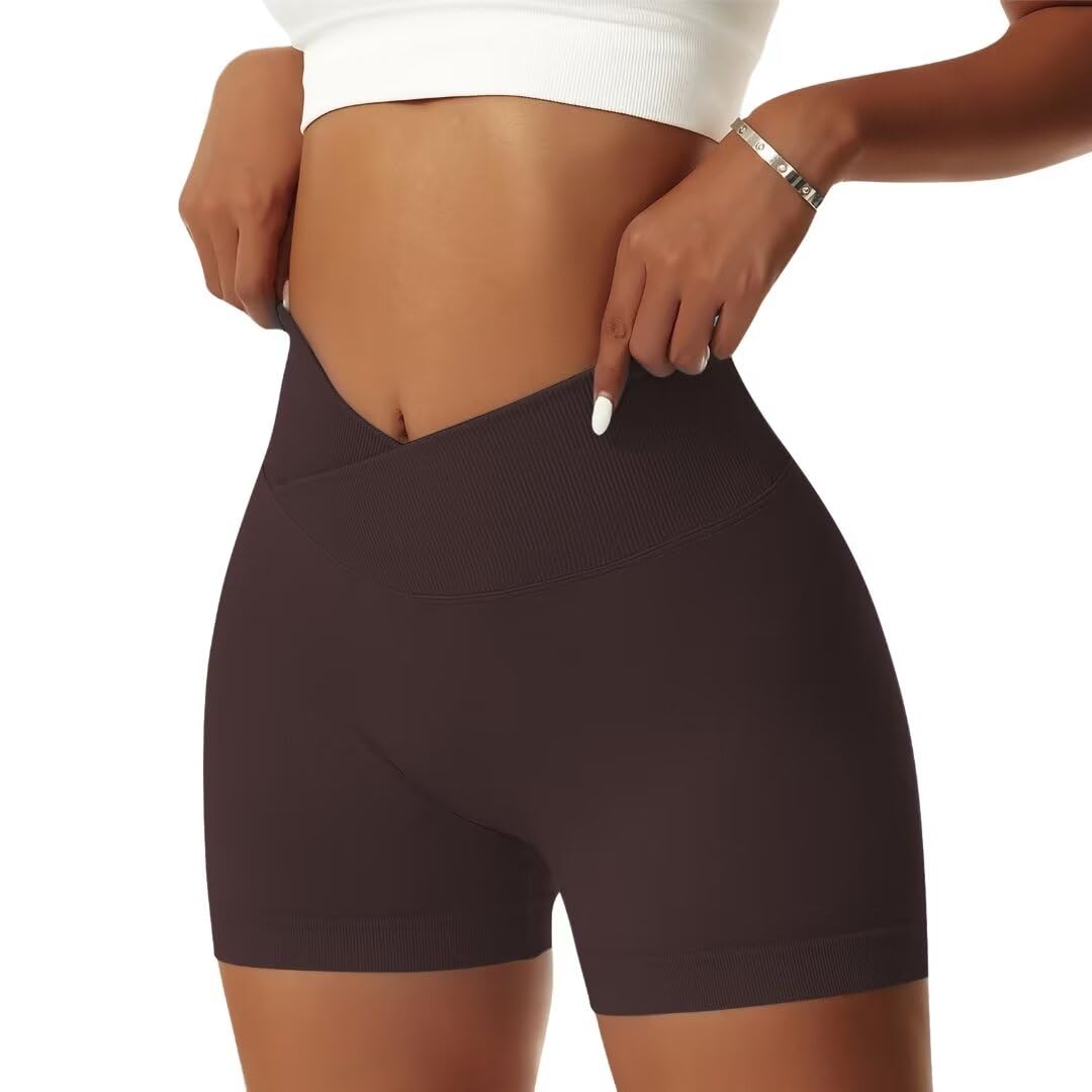 V Cross High Waist Sports Shorts