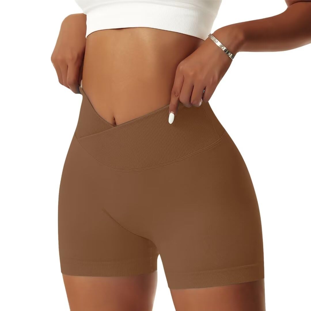 V Cross High Waist Sports Shorts