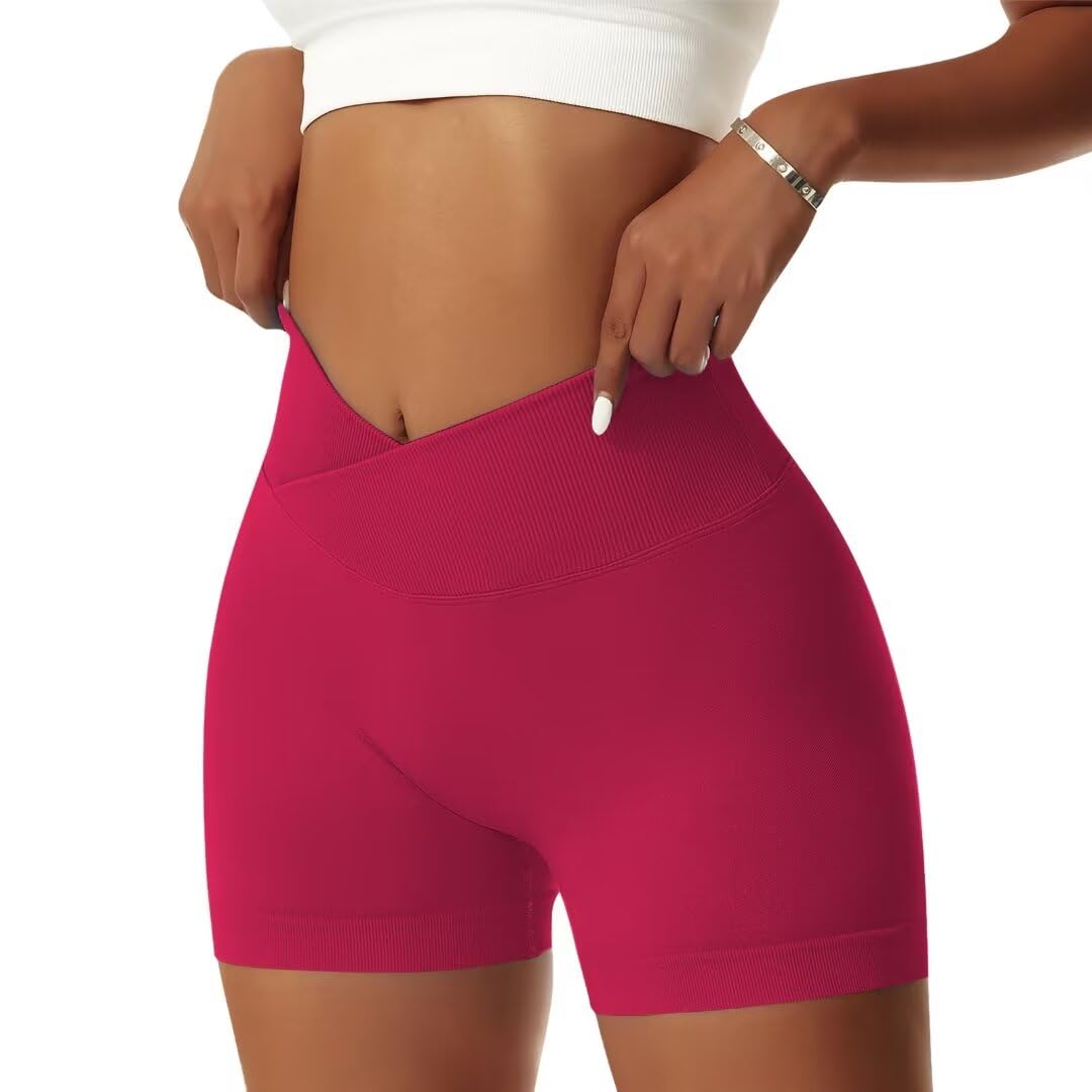 V Cross High Waist Sports Shorts