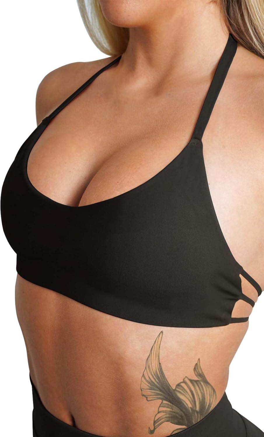 Halter Neck Backless Sports Bra