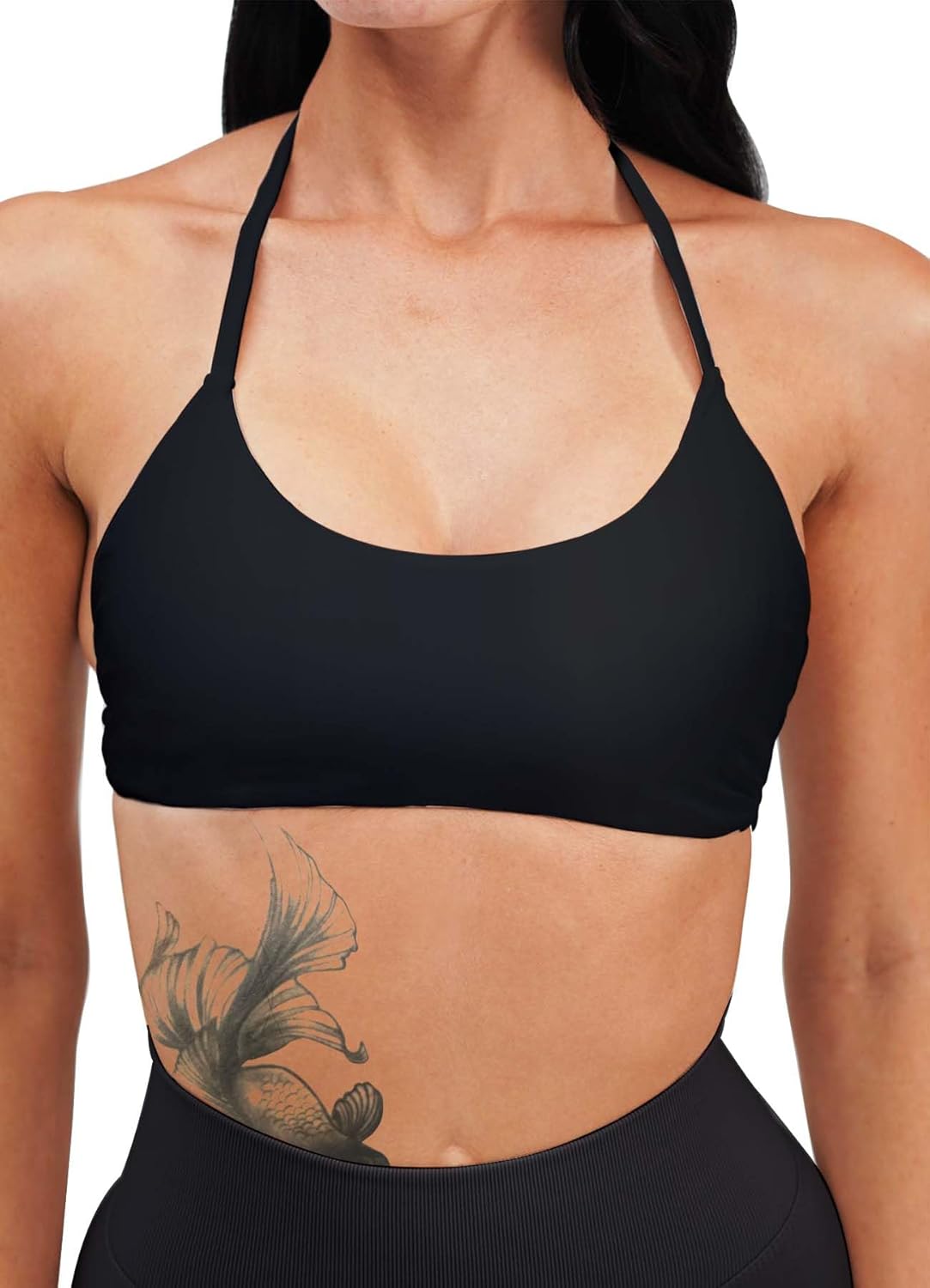 Halter Neck Backless Sports Bra