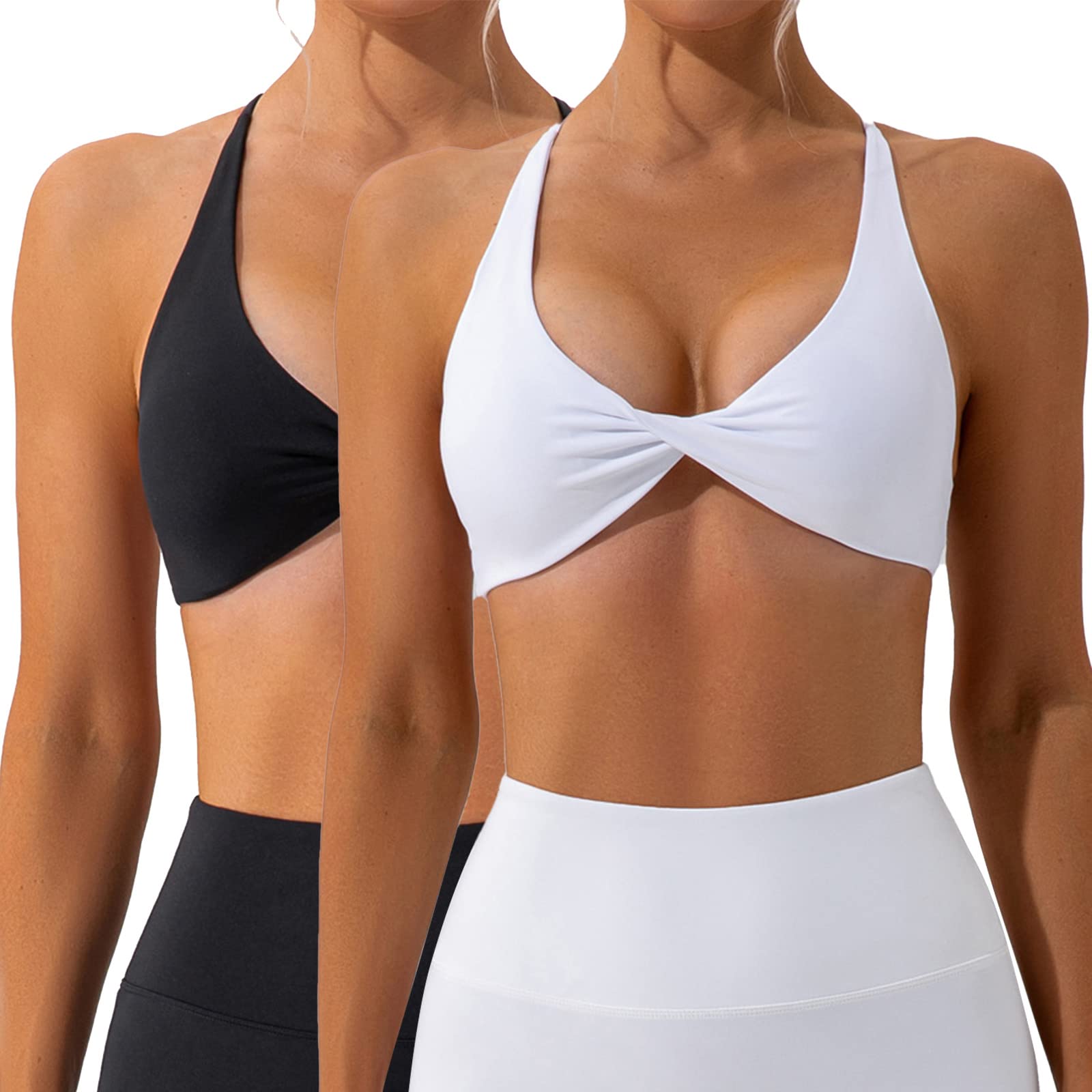 Backless Cross Strappy Sports Bra