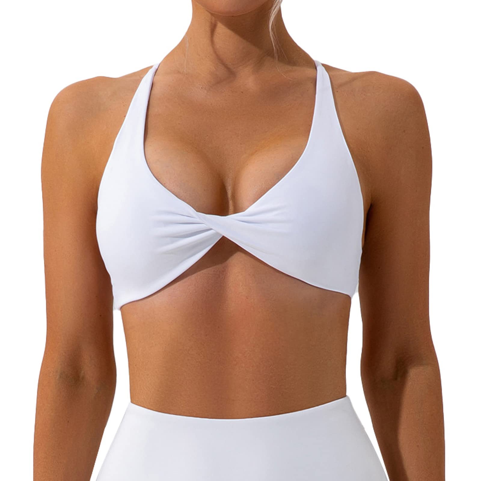 Backless Cross Strappy Sports Bra