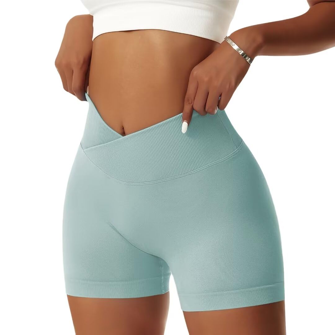 V Cross High Waist Sports Shorts