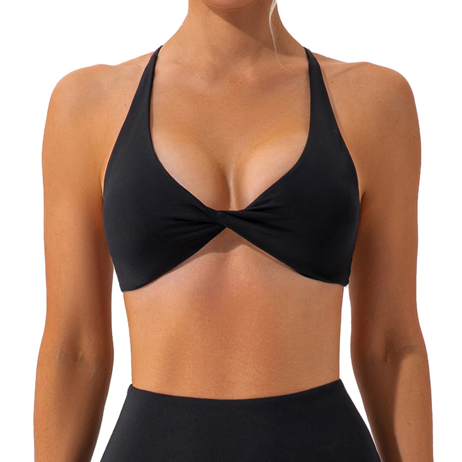 Backless Cross Strappy Sports Bra