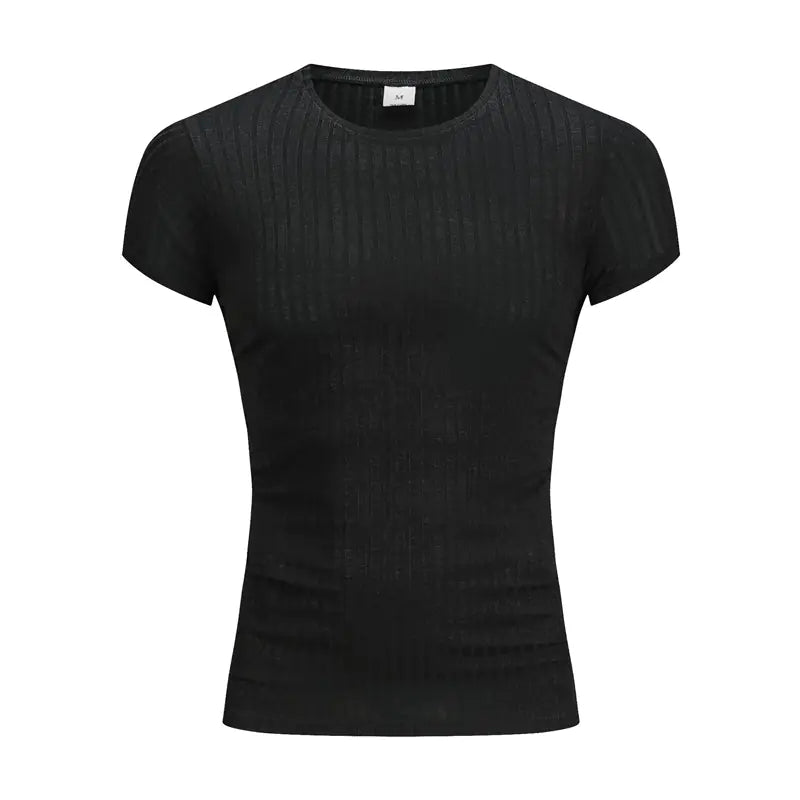 Summer Knit Fitted T-Shirt