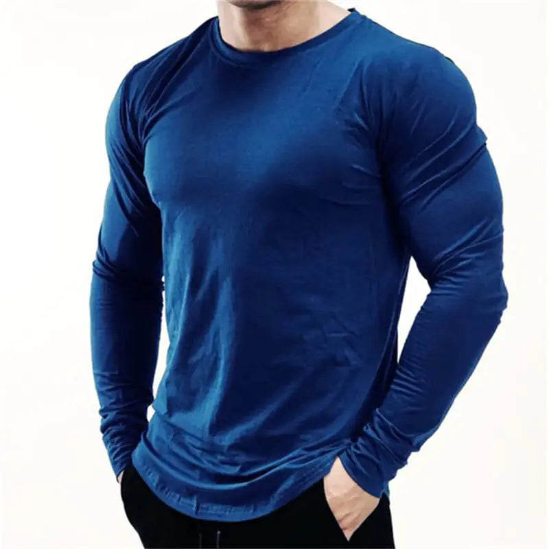 Quick-Dry Long Sleeve Gym T-Shirt for Workouts