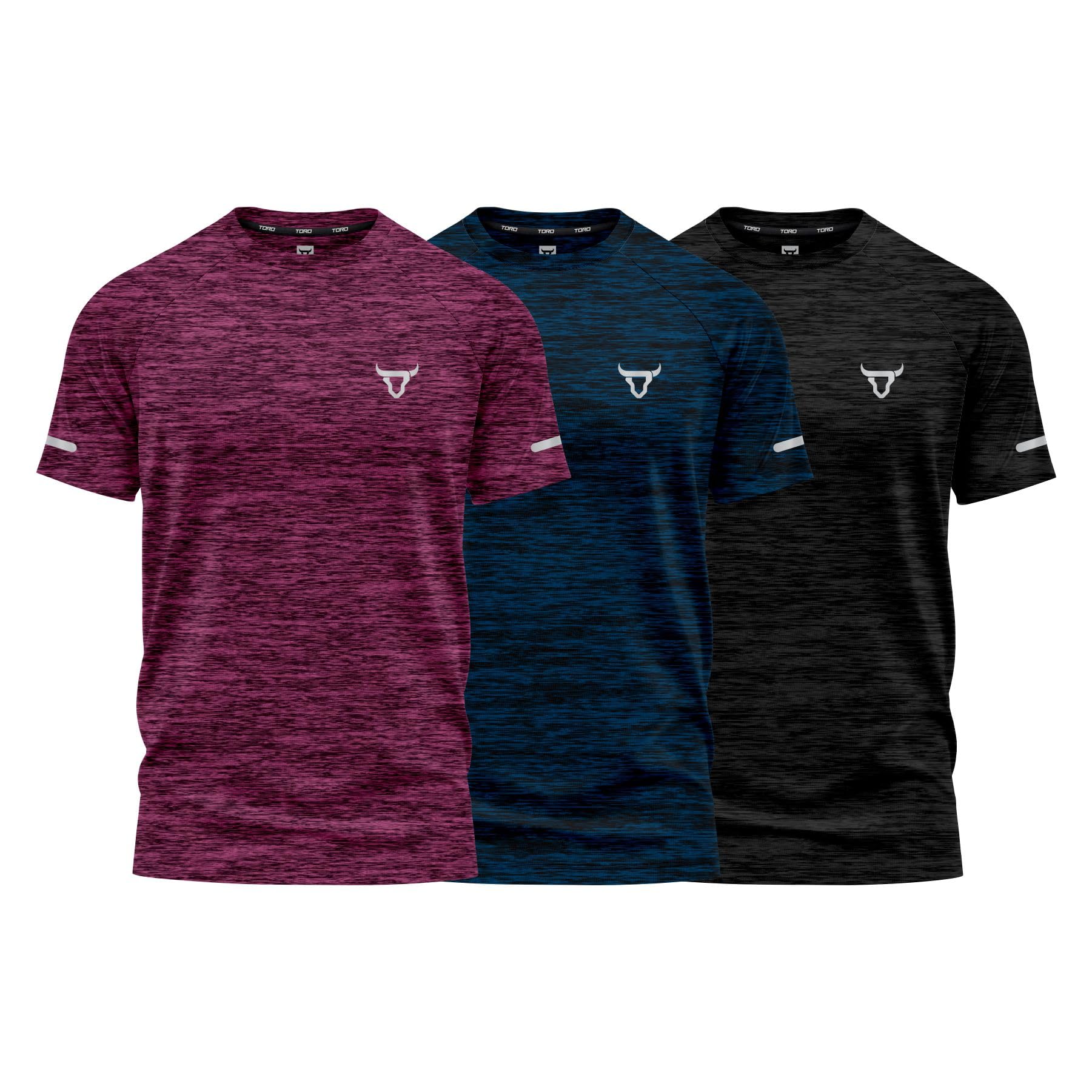 Pack of 3 Men's Workout Short Sleeve T-Shirts.