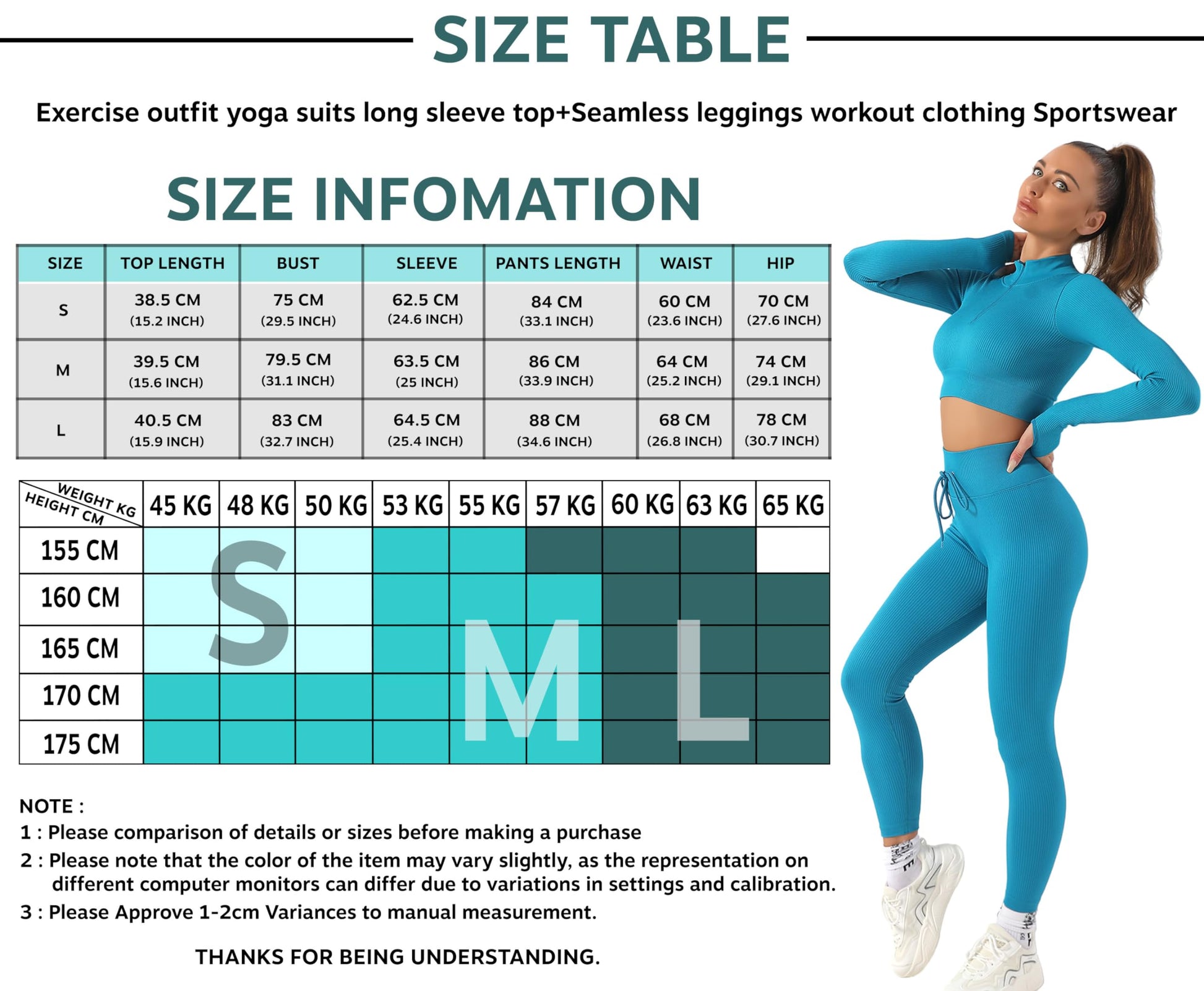 2 Piece Zip Up Jacket Workout Outfits, Cropped Top, Long Sleeve, Leggings Set.