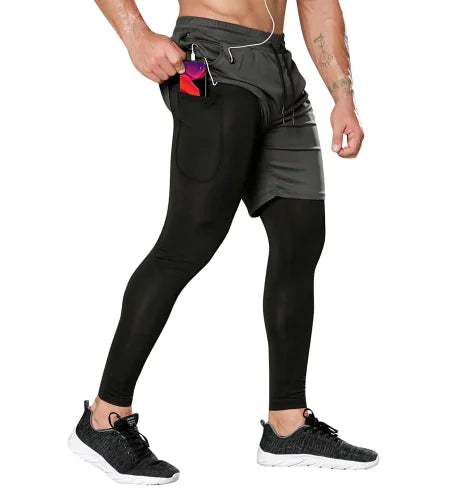 Dual Layer Dry Fit Compression Gym Outfit (Single)