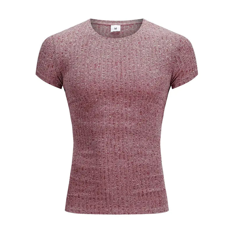 Summer Knit Fitted T-Shirt