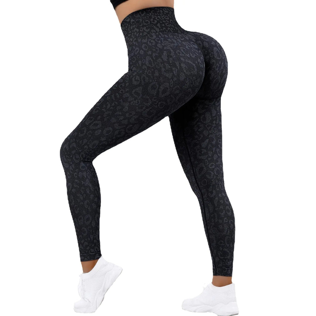 Leopard Snowflake High Waist Yoga Fitness Leggings