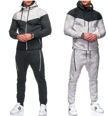 Classic Patchwork Hoodie and Track Suit Set