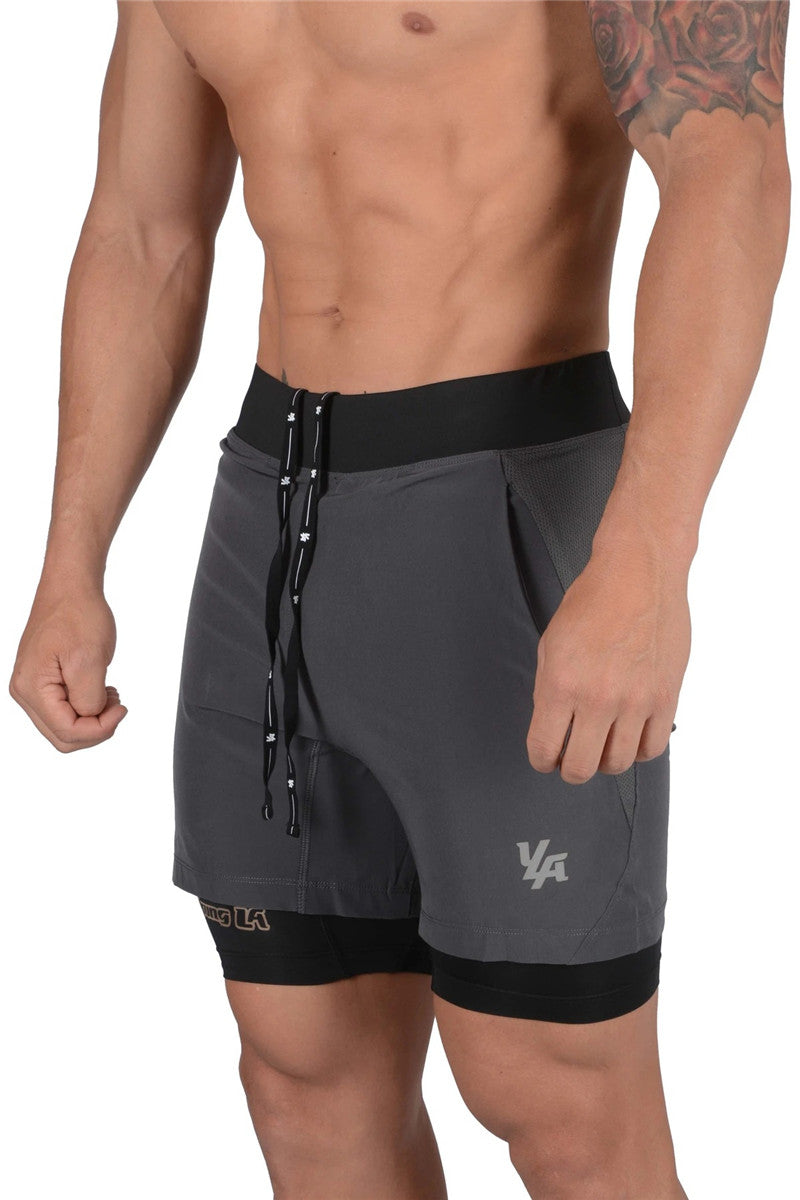 Quick-Drying 2-in-1 Running Shorts for Gym Fitness