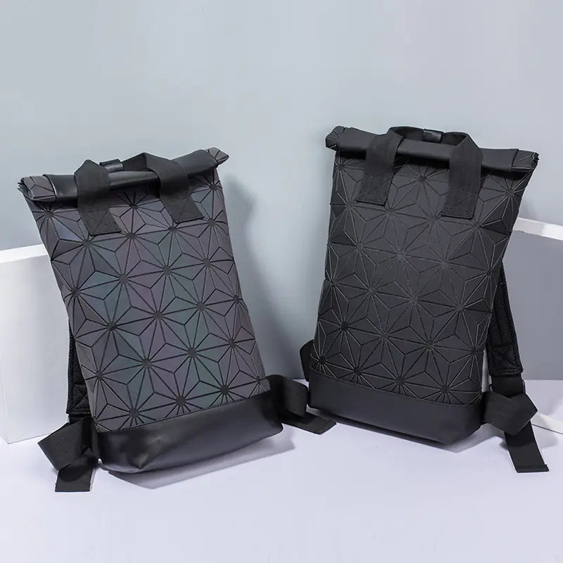 Geometric Diamond Backpack for Gym and Students
