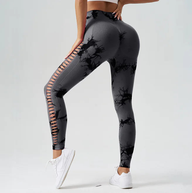 Trendy Side Mesh Stitching Leggings