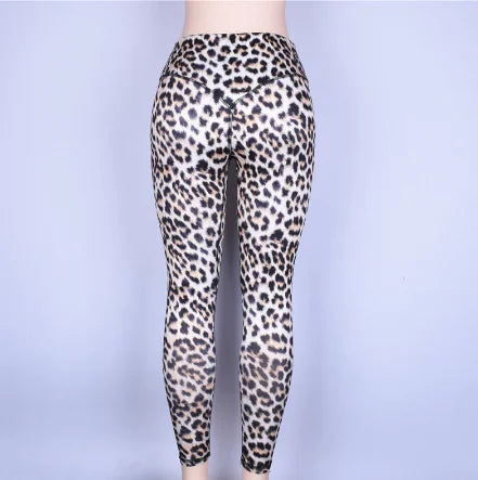 Leopard Print High-Waist Yoga Leggings for Women