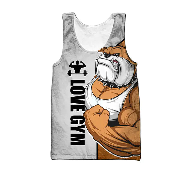3D Animal Print Tank Top for Gym