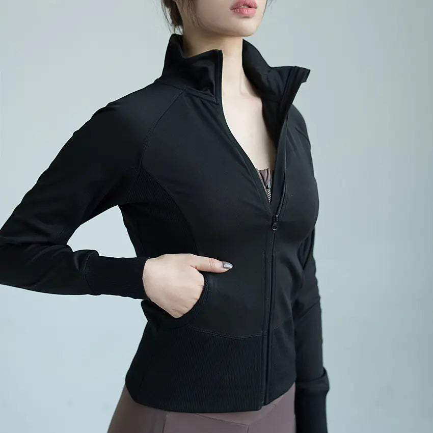 Slim Fit Women's Long Sleeve Sports Jacket for Gym