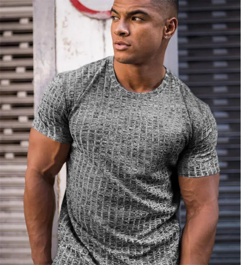 Summer Knit Fitted T-Shirt