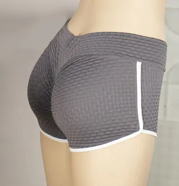 Solid Jacquard Sports Yoga Shorts