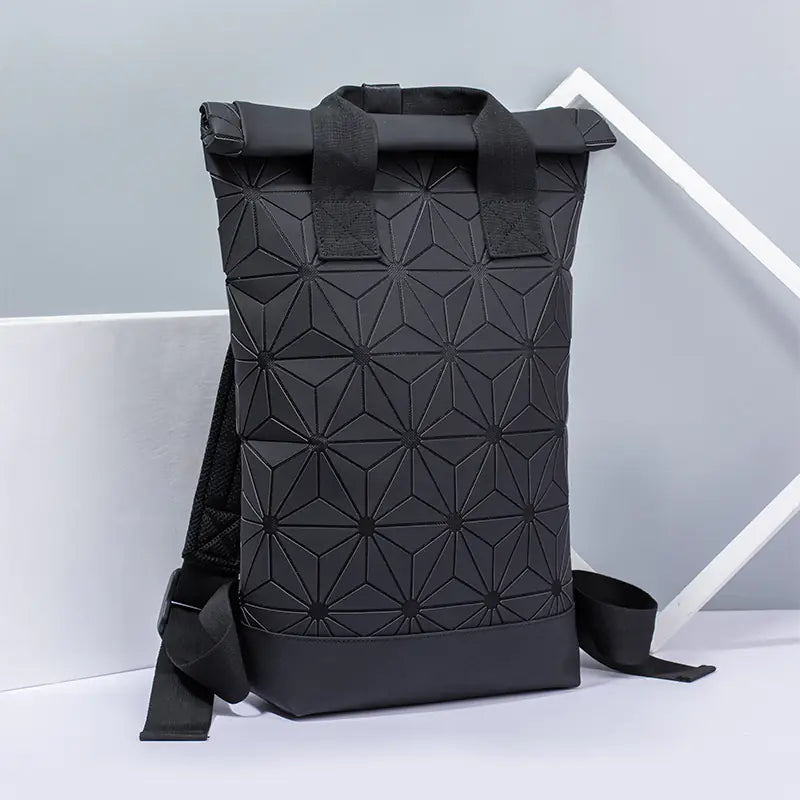 Geometric Diamond Backpack for Gym and Students