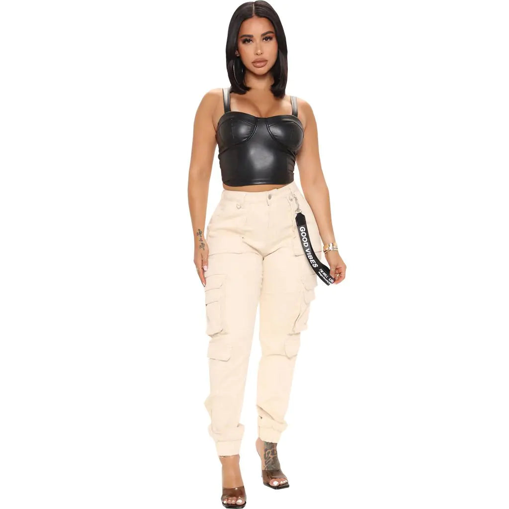 Comfortable Slim Fit Camouflage Tapered Stretch Overalls