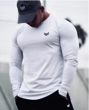 Quick-Dry Long Sleeve Gym T-Shirt for Workouts
