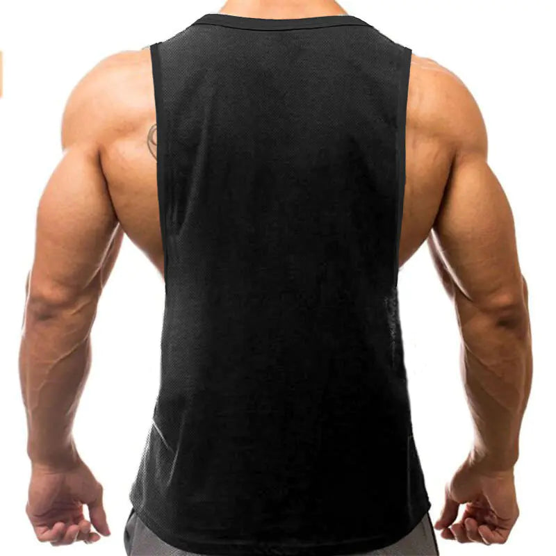 Men's Gym Vest - Breathable Casual Polyester.