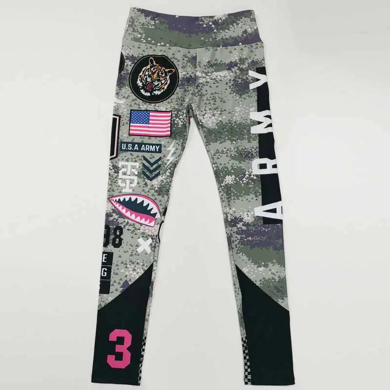 Army Gym Fitness Leggings Sports Pants