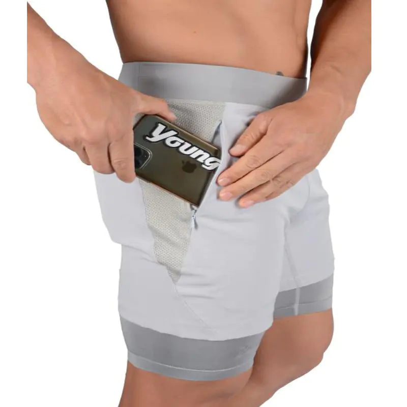 Quick-Drying 2-in-1 Running Shorts for Gym Fitness