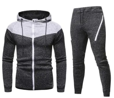 Classic Patchwork Hoodie and Track Suit Set