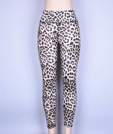 Leopard Print High-Waist Yoga Leggings for Women