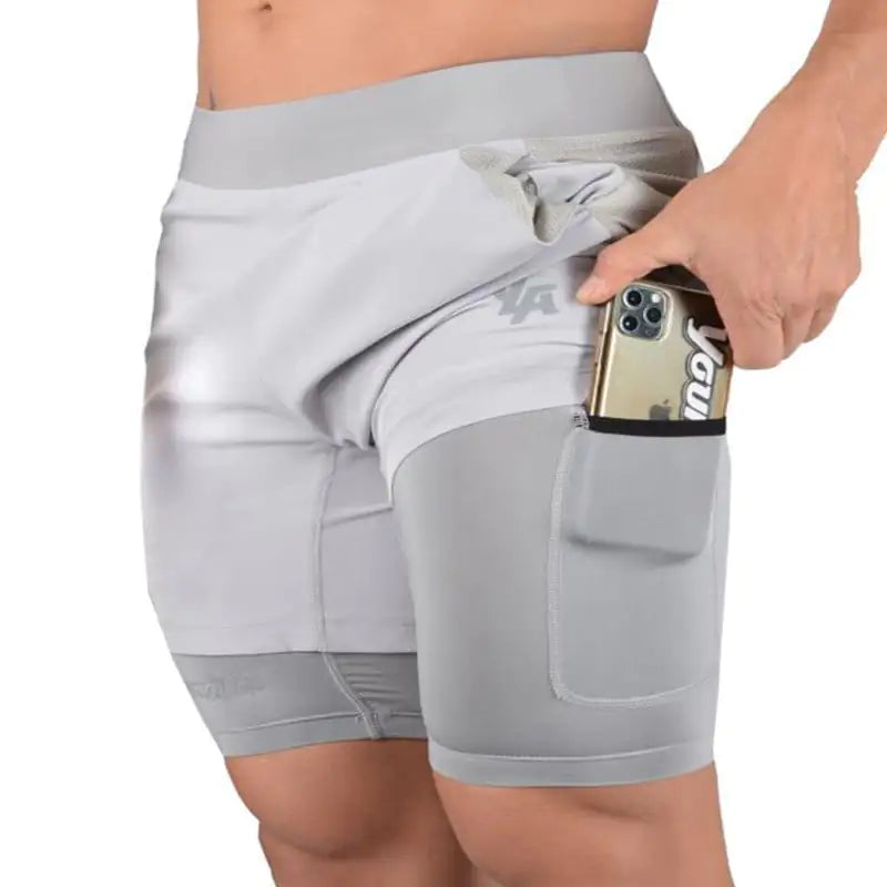 Quick-Drying 2-in-1 Running Shorts for Gym Fitness