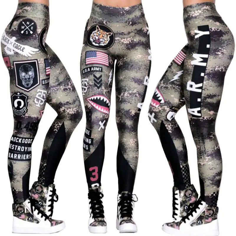 Army Gym Fitness Leggings Sports Pants