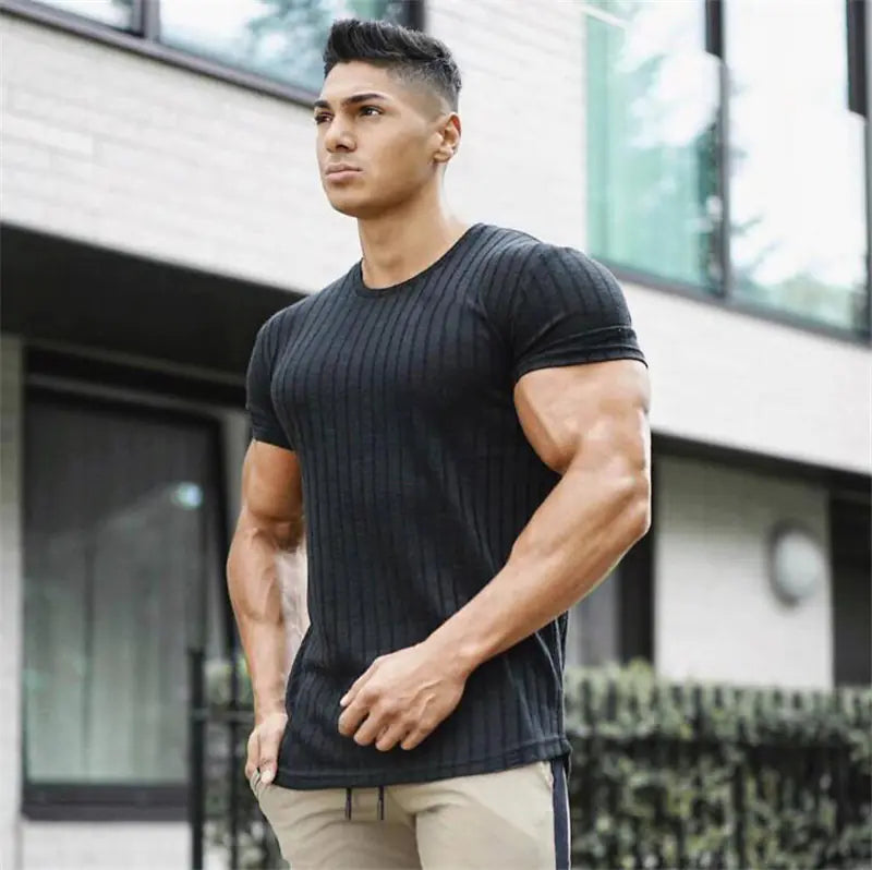 Summer Knit Fitted T-Shirt