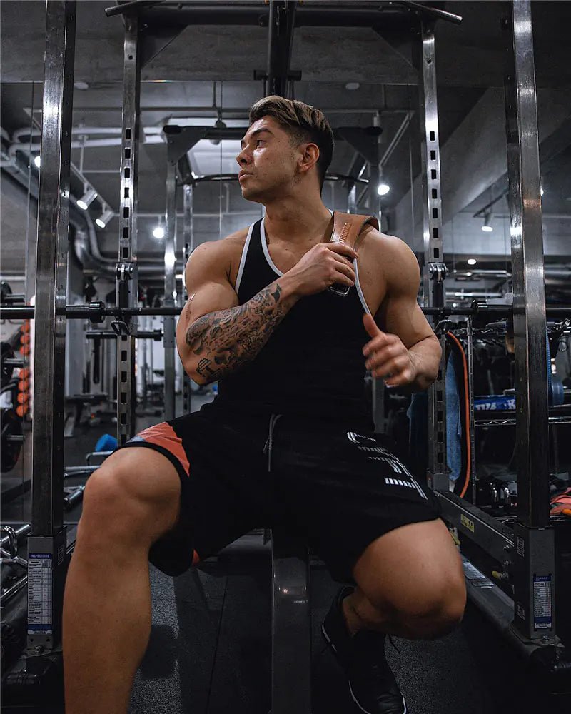 Men's Casual Cotton Gym Vest for Breathable Exercise