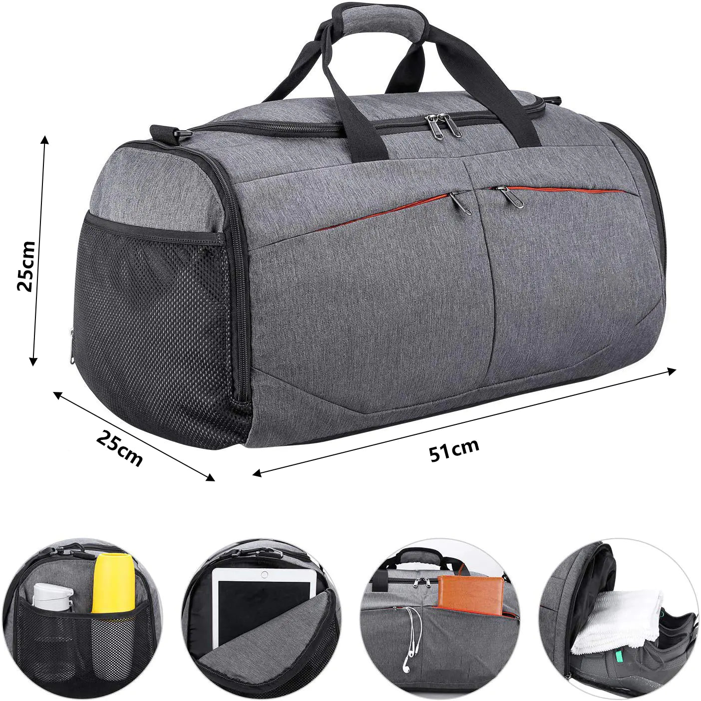 Large Capacity Unisex Gym Bag