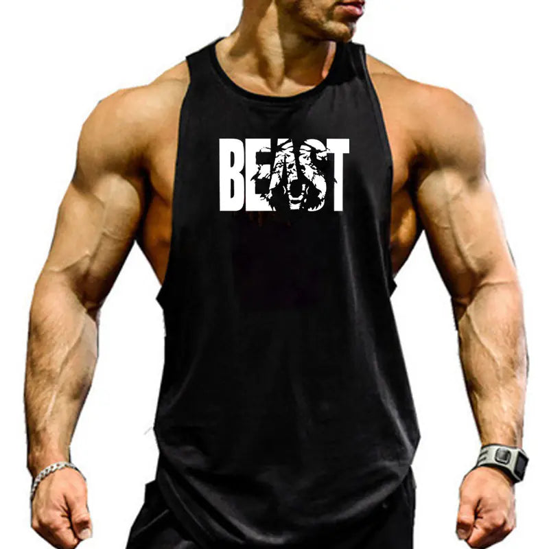 Cotton Sleeveless Gym Tank Top - Breathable