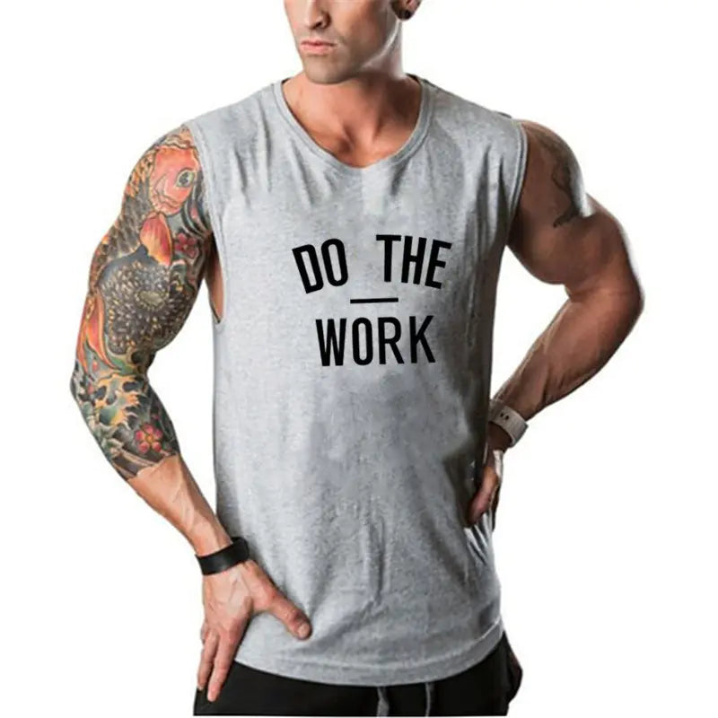 Men's Gym Vest - Breathable Casual Polyester.