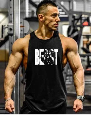 Cotton Sleeveless Gym Tank Top - Breathable