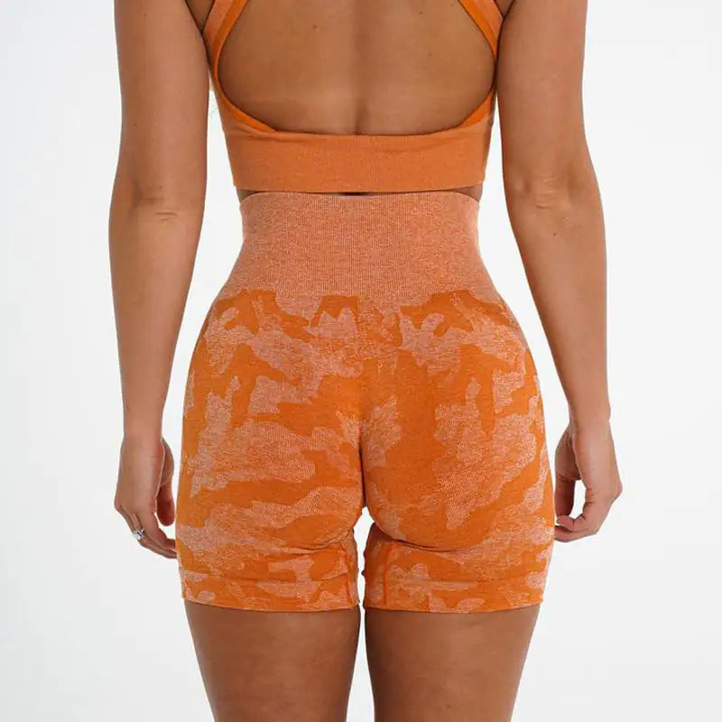 Camo Jacquard Seamless Gym Shorts
