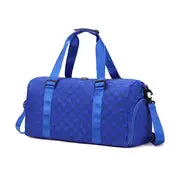Checkered Pattern Large Capacity Gym Duffle Bag