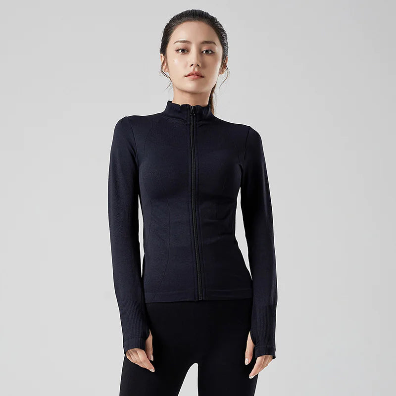 Slim Fit Women's Long Sleeve Sports Jacket for Gym