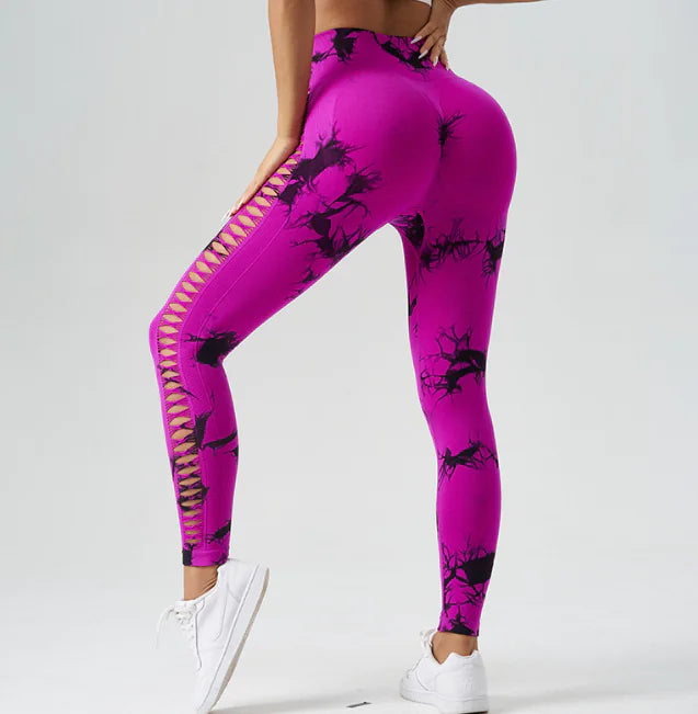 Trendy Side Mesh Stitching Leggings