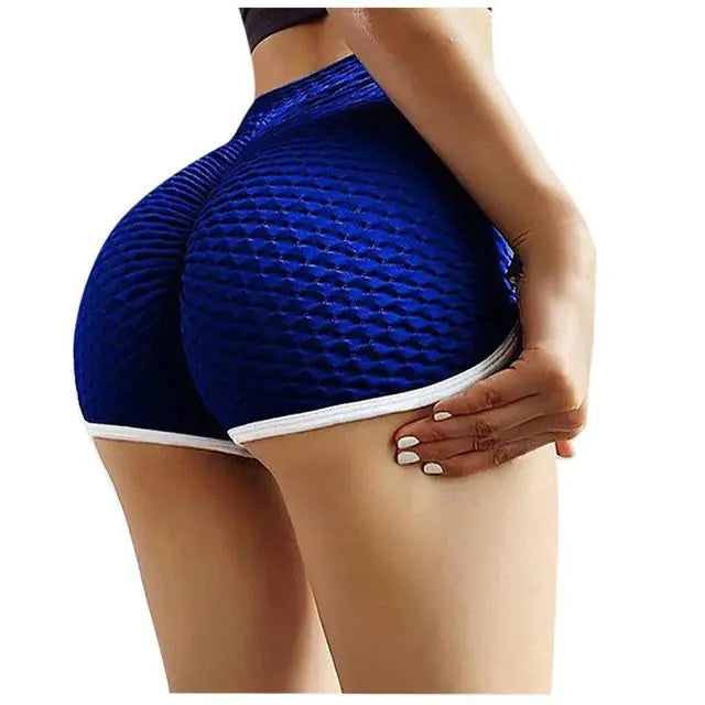 Solid Jacquard Sports Yoga Shorts