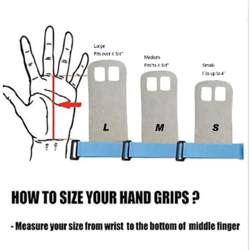 Genuine Leather Weightlifting Hand Grips (Pair)