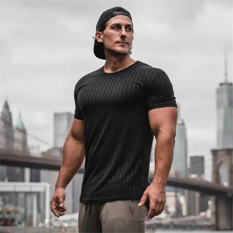 Summer Knit Fitted T-Shirt